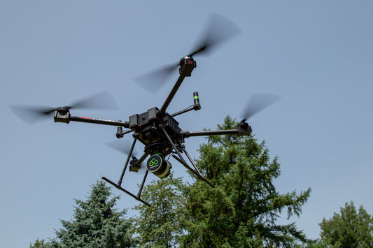 LiDAR sensor in action on a UAV