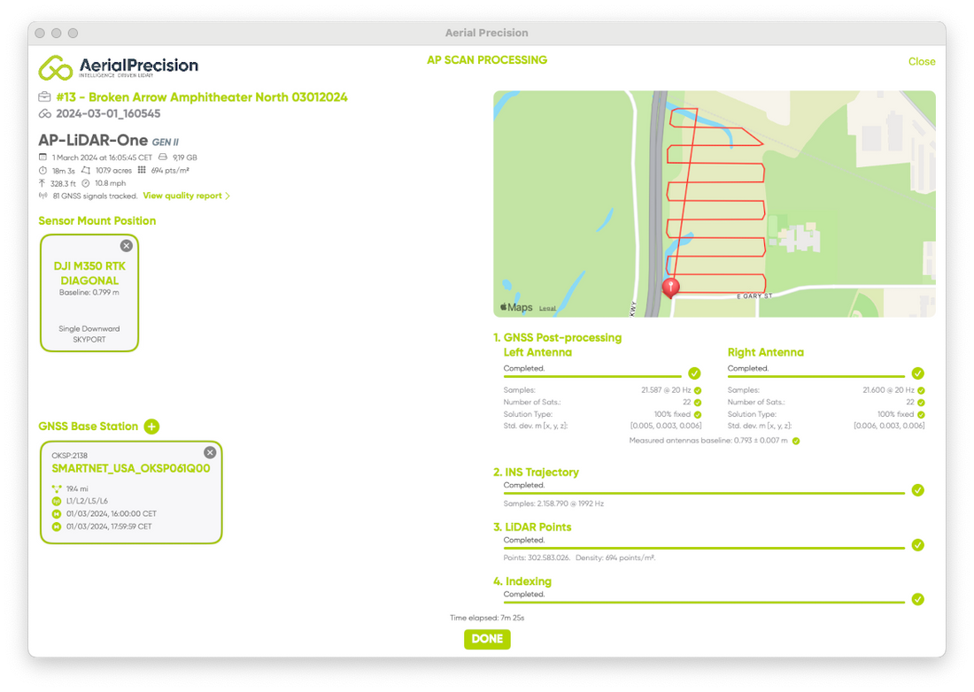 Aerial Precision App - LiDAR Data Processing